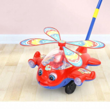 Educational Pull Hand Push Hand Wheel Airplane Toy Kids Toddler Walking Toys