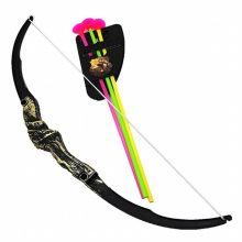 Funny Outdoor Sports Archery Toy Bow With 4Pcs Soft Arrows Kids Toys Game Activity Props
