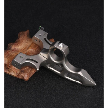 Flat Leather Slingshot Dragon Fast Pressing Clip Ring Stainless Steel Slingshot Outdoor Catapult Toy Outdoor Ar 15