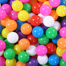 Plastic Crush Proof Ball Pit ball 5.5cm 100pcs Colorful Eco-Friendly Water Pool Toys with Storage Mesh Bag for Kids
