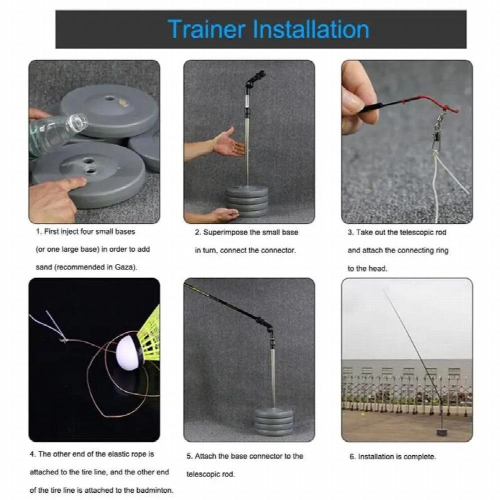 Badminton Trainer Robot Professional Stretch Badminton Training Tool Exercise Selfstudy Practice Machine Rebound Badminton Set 2
