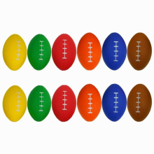12pcs PU Foam Rugby Shaped Squeeze Ball Stress Balls Decompression Toys Hand Wrist Exercise Tools For Children
