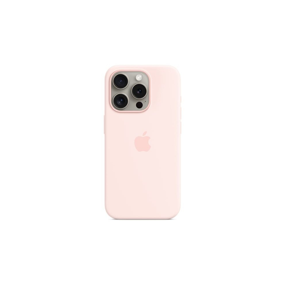 Apple - Back cover for mobile phone - MagSafe compatibility - silicone - Light Pink - for iPhone 15 Pro