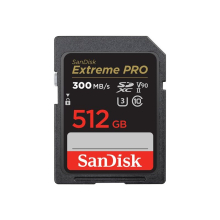 SanDisk Extreme Pro - Flash memory card - 512 GB - Video Class V90 / UHS-II U3 / Class10 - 1733x/2000x - SDXC UHS-II