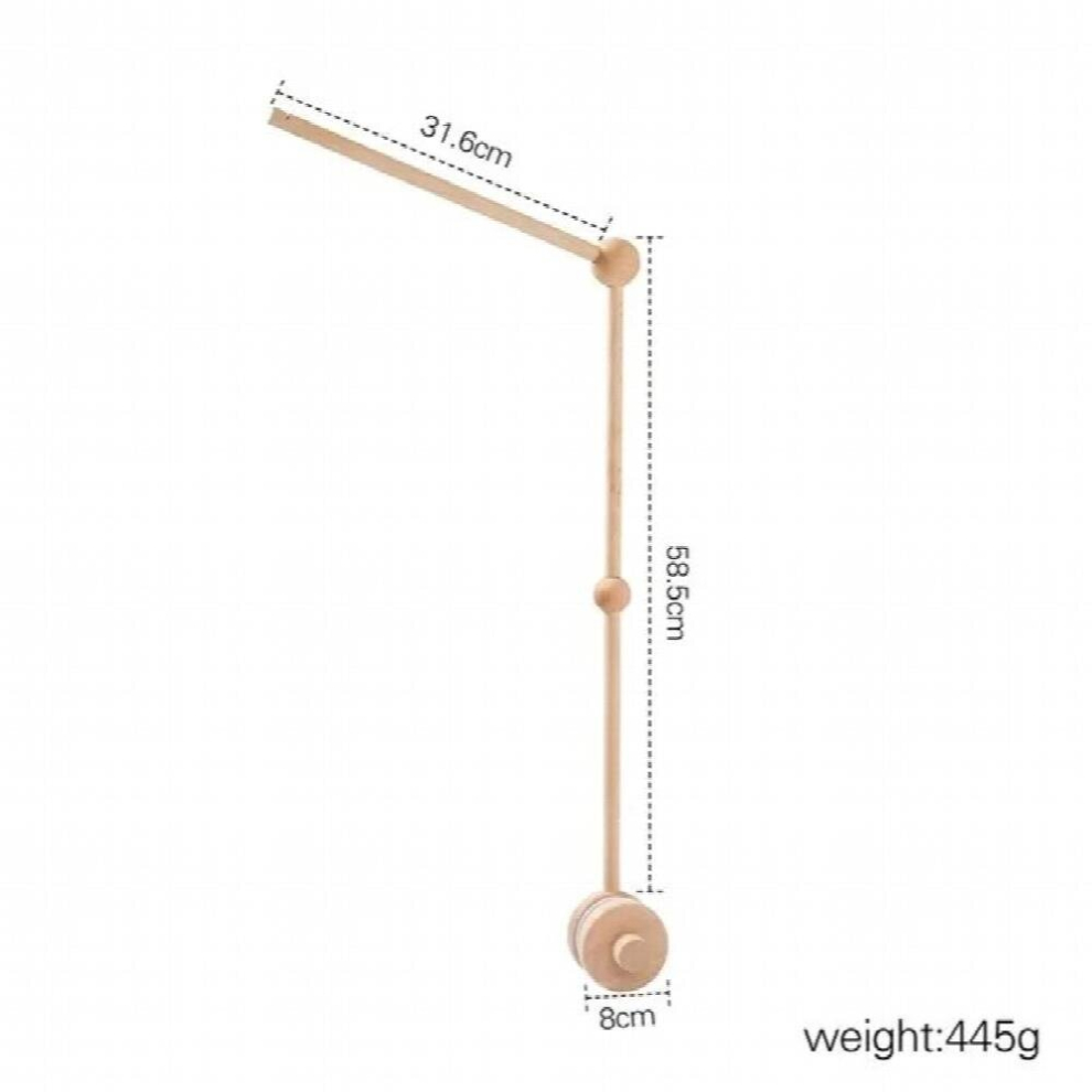 Baby Rattle Toy Wooden Bed Bell Bracket Mobile Hanging Bracket Toys Hanger Baby Crib Mobile Bed Bell Wood Toy Holder Arm Bracket