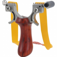 High Stainless Steel Bow Head + Solid Wood Handle Slingshot Outdoor Professional Shooting Competitive Sports Toy