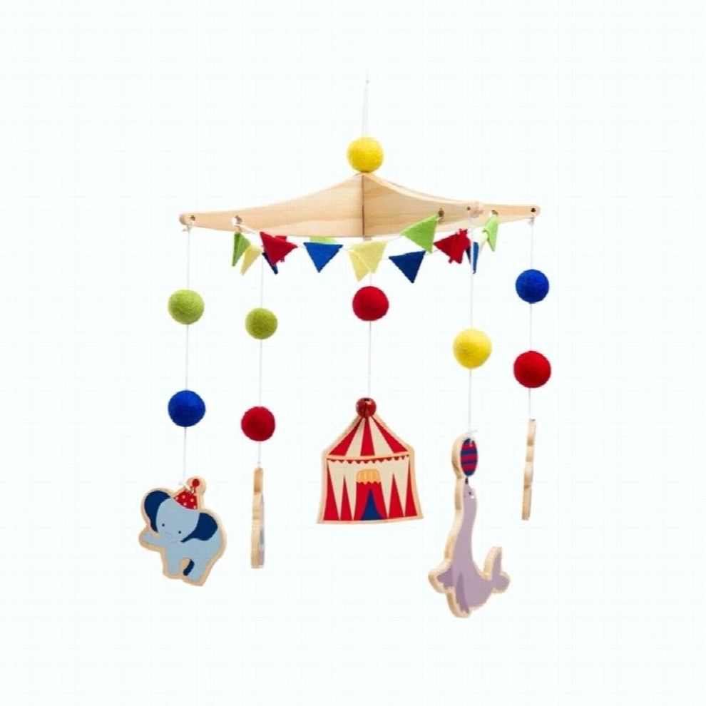 Baby Circus Bed Bell Crib Mobiles Toys 0-12 Months Rattle Bell Bed Bell Toddler Rattles for Musical Toy Infant Bed Toys