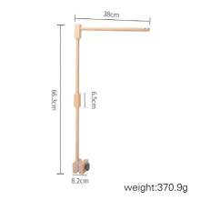 1Set Crib Toys Mobile Wood Rattles Toys Bed Bell Holder Arm Bracket Hanging Rattles Wooden Toys 0-3 Years Old Newborn Baby GIfts