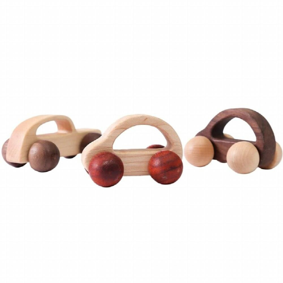 Baby Wooden Cartoon Car Teether Toys Gym Sport Montessori Educational Toy BPA Wood Newborn Teethering For Childern
