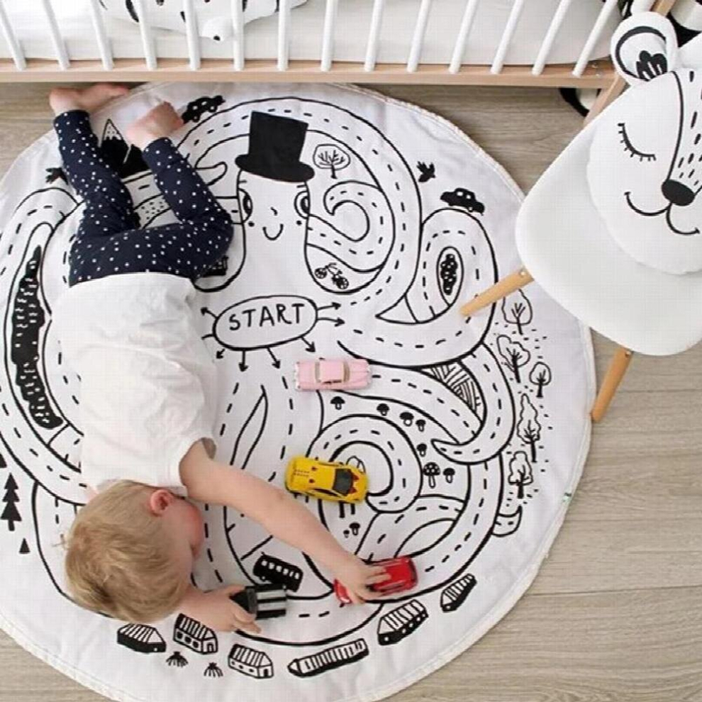 Kids Cotton Play Mat Children Room Game Mat Baby Crawling Mat Size 110x110CM