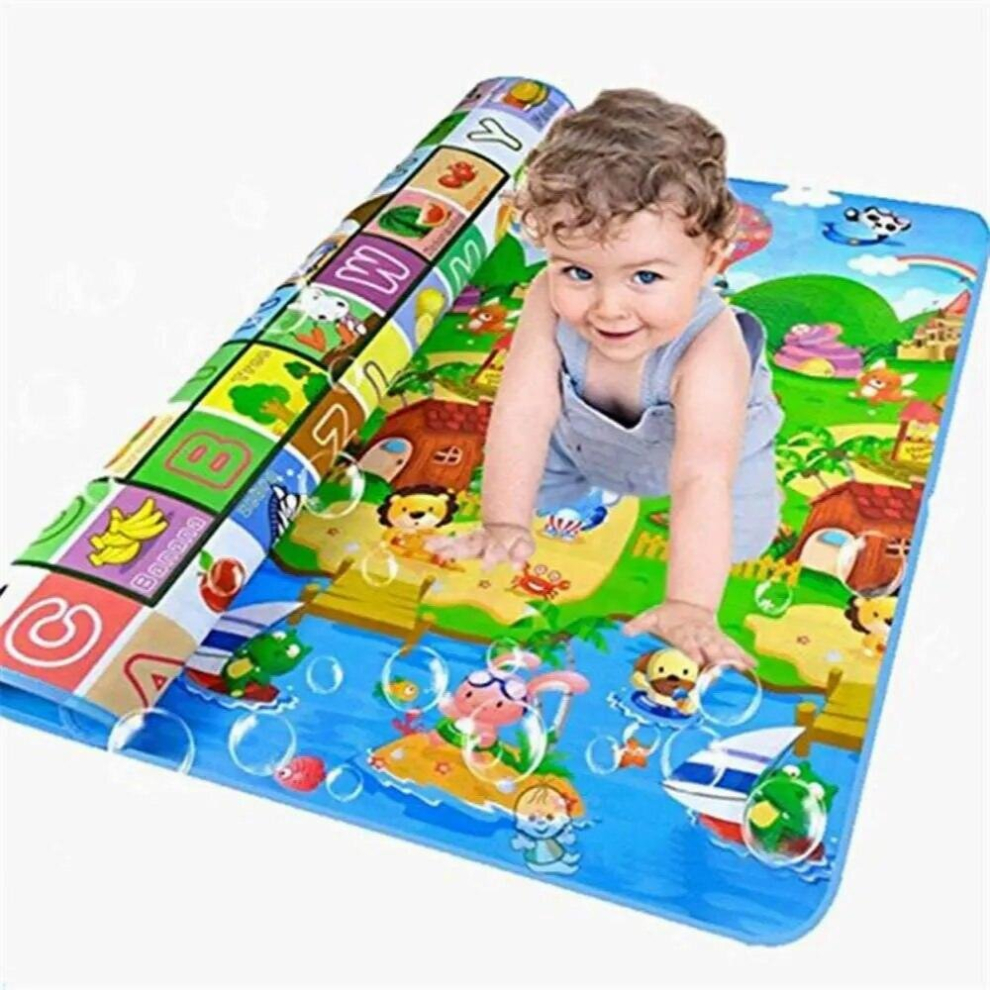 Baby Play Mat Crawling Mat Double Surface Baby Carpet Animal +Alphabet+ Fruit Educational Developing Mat Children Game Pad