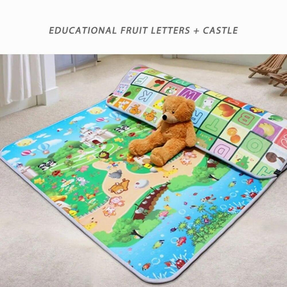 (PJ4048A WHITE-200CM*180CM) Play Mat Baby Carpet Children Mat Rug For Kids Playmat Crawling Mat Children Carpet Developing Mat Baby Foam Play Mat Game