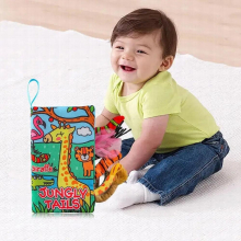 Kids Cloth Book Animals Tails Teaching Aids for 0-3 Years Infant