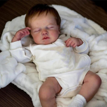 Reborn Silicone Baby Doll with Visible Veins Soft Silicone Reborn Baby Doll Toy Like Real Sleeping Kids 20INCH Art Dolls