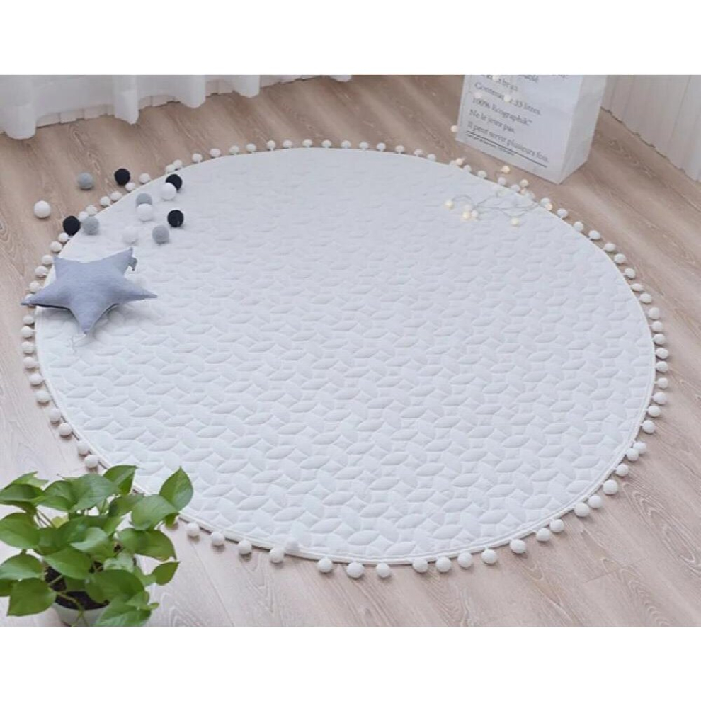 Nordic Kids Room Carpet Cartoon Animal Playmat Plush Floor Mat Round Rugs for Living Bedroom Baby Play Crawling Mats Room Decor
