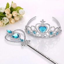 Crown Tiara Sorcery Scepter Set Childrens Plastic Princess Jewelry Princess Crowns Hairband Headdress For Girls Kids Toys