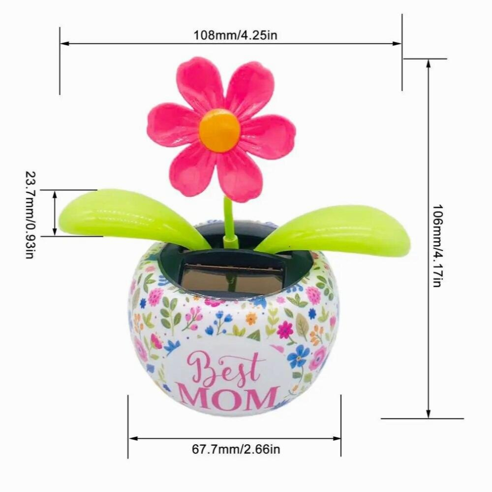 Solar Powered Flip Flap Flower Swinging Butterfly For Car Dashboard Swing Dancing Flower Toy Car Interior Ornaments 885678921495