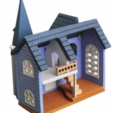 1pc 1:12 DIY Dollhouse DIY Doll House Villa Kits Fantasy Town Assembly House Handcrafts