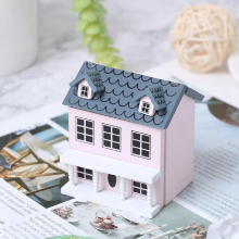 1:12 Dollhouse Wooden Little House Model Lovely Villa Doll House Decor