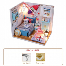 DIY DollHouse Model Wooden Dollhouse RoomBox Toys For Children Year Christmas Gift Doll Houses Furniture Kit Casa