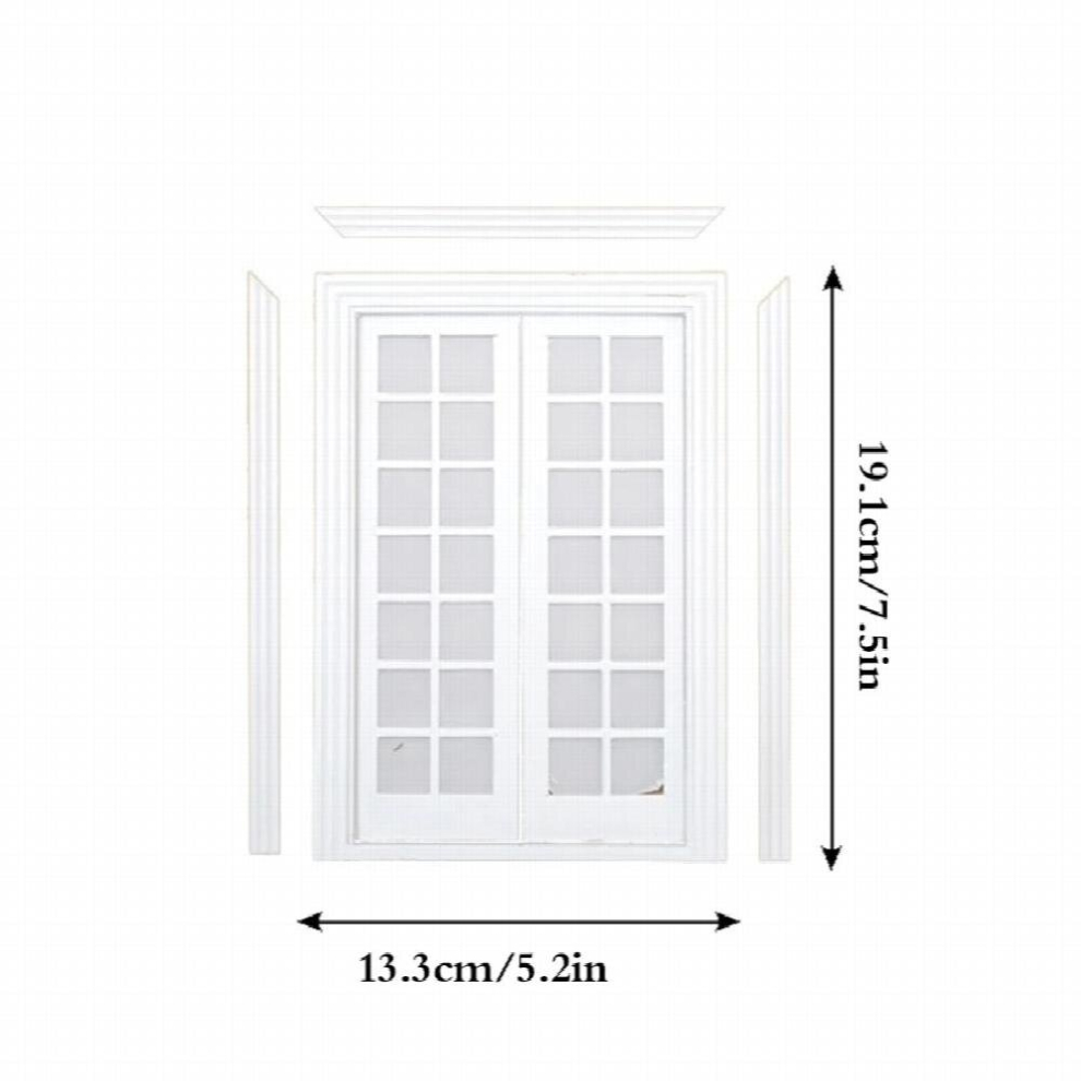 1:12 Dollhouse Wooden Window Door Frame Doll House Furniture Toys Dollhouse Window Panel Play House