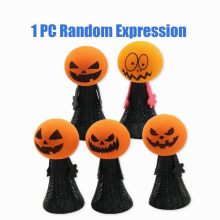 Funny Bouncing Jumping Pumpkin Toys Pop Spring Bouncy Party Favors for Kids Toys Finger Doll Halloween Toy Decoration