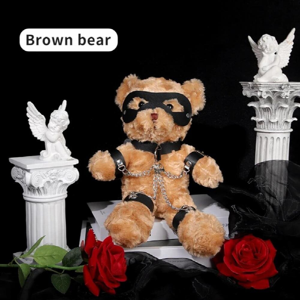 Kinky Fetish Plush Bear Bondage Valentines for Her or Him BDSM Lover Bear for Submissive Dominant Gift