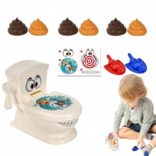 Toilet Toy Flushing Poop Game Simulation Toilet Ejection Toy Poop Dexterity Launchers Board Games For Kids 3 Interactive Family