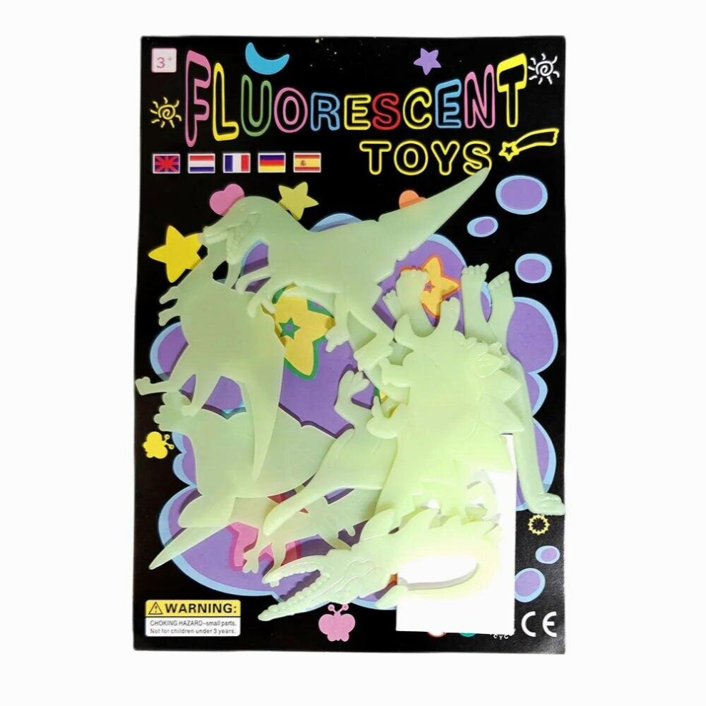 9pcs/lot Glow In The Dark Dinosaurs Toys Stickers Ceiling Decal Baby Kid toys