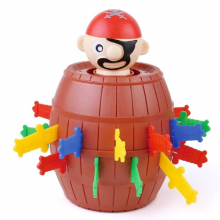 Funny Pirate Barrel Toys Lucky Game Jumping Pirates Bucket Sword Stab Pop Up Tricky Toy Family Jokes For Child Kid Gift