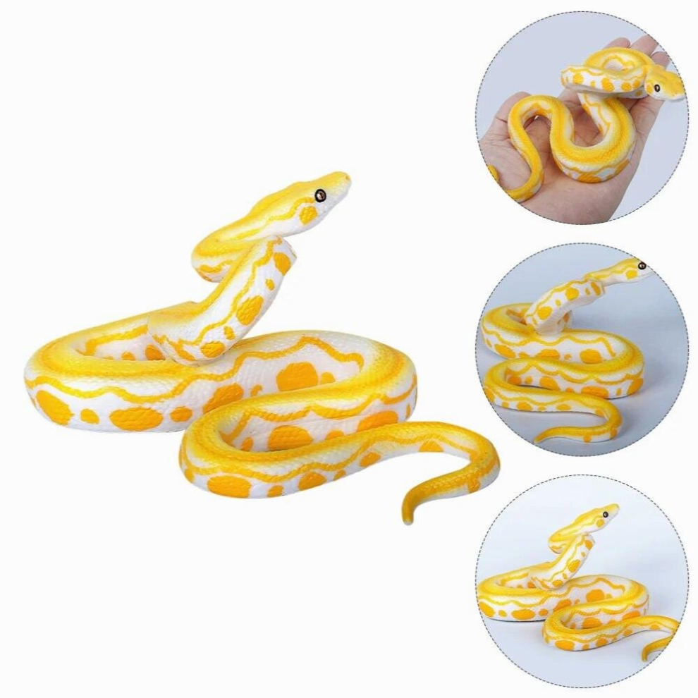 Snake Model Trick: Artificial Snake Snake Snake Toys for Garden Props to Keep Birds Yellow-image-OPC-PD25V9M-NEW