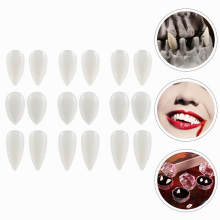 9 Pairs of Realistic Creepy Teeth Toys Halloween Party Props Vampires Dentures