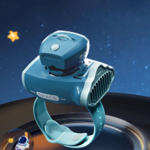 Dynamic Projection Watch Fan Summer Portable Fans USB Bladeless Baby Stroller Cooling Fan Cartoon Wrist Fans Kids Handheld Toy
