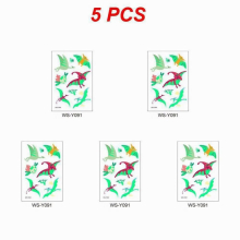 5~40PCS Dinosaur Luminous Paint Tattoo Sticker Kids Cartoon Fun Tyrannosaurus Waterproof Temporary Fluorescent