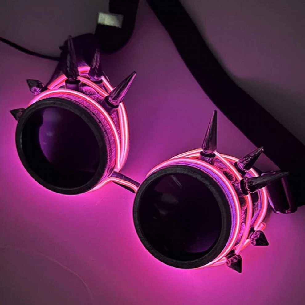 Halloween Glasses Cyberpunk Sunglasses Glowing Led Neon Glasses For Party Light
