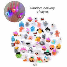 LED Light Halloween Rings Glowing Pumpkin GhostSkull Rings Kids Gift Halloween