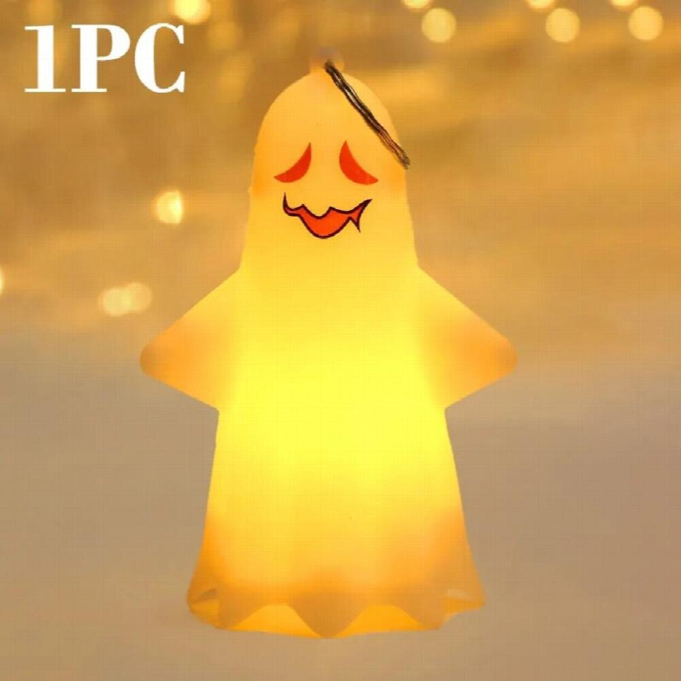 (Style A WHITE-2PCS) Halloween Night Light portable Pumpkin Lantern Halloween Troubler Decoration Ornament Ghost lamp Lantern Pendant Party Prop-image-OPC-PD25XYS-NEW