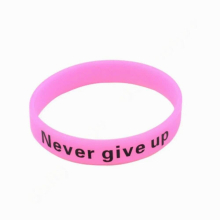1PC Luminous Rubber Bracelet Sport Cuff Never Give Up Teens Sport Motivational Cuff Bangle Gift