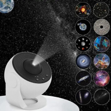 12 Discs Galaxy Night Light Planetarium Star Projector HD Image Projection LED Table Lamp for Home Bedroom Childrens Room Decor