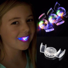 Halloween Cosplay Accessories Flashing Mouth Teeth Guard Mouthpiece LED Light up Gadget Filler Party Glow Gift