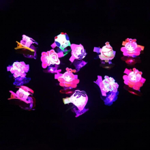 12pcs Girls Glowing Hairpin LED Light Flash Hair Accessories Soft Glowing Hairpin Cartoon Hairpin Headgear Children Glowing Toys