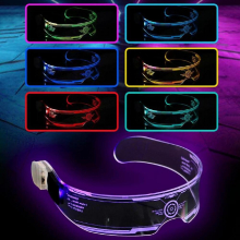 LED Light Up Glasses Glowing Neon Light Flashing Party Glasses Led Visor Eyewear With 7 Colors Luminous Technology Glasses