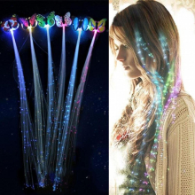 2pcs Glowing Flashing Hair Braid Glowing Luminescent Hairpin Novetly Hair Ornament Girls Toys Year Party Christmas Gift