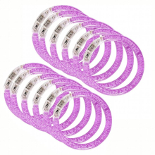6/12PCS LED Luminous Bracelet Glow Bangle Light Up Wristband Glow in The Dark Party Supplies Bracelet Concert Props For Club Bar