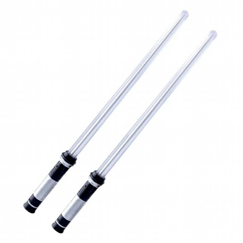 2PCS Laser Lightsaber Boy Gril Toys Darth Vaders Sword Cosplay Bow Toy Double Light Saber Sword Toys With Sound Laser Xmas