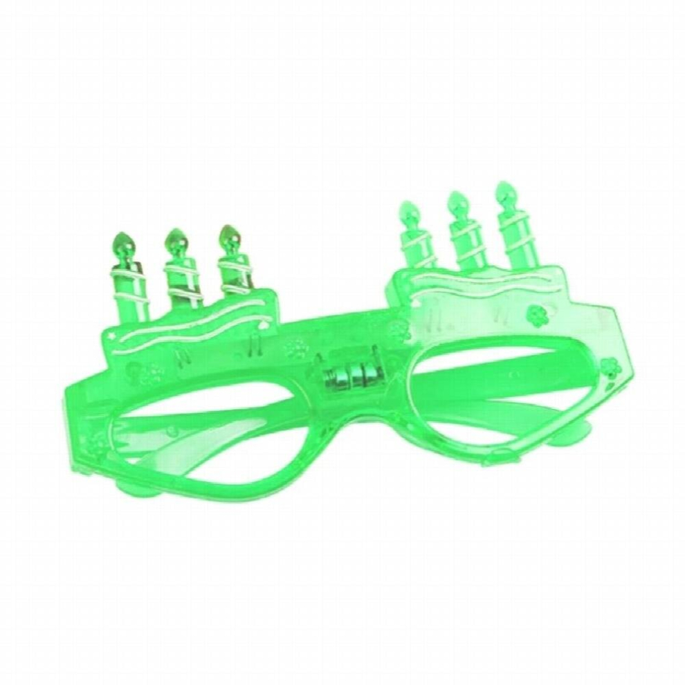 Birthday LED Glasses Glittering Candle Eyeglasses Frame Cosplay Costume Eyewear X90C