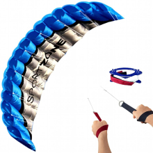 High 2.5m Dual Line Parafoil Kite With Handle And Line Power Braid Sailing Kitesurf Rainbow Sports Beach For Adults