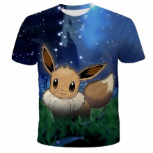 (YSTX01 black-120 for height 120cm) POKK 3D T Shirt Cartoon Clothes Baby Kids Boys Girls Children Short Sleeves Summer Clothing POKK Print T Shirt