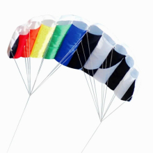 1.4m Rainbow Soft Kite with 2 Handle Large Parafoil Kite Lightweight Plaid Fabric Material for Outdoor Fun Sports for Adults