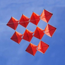 Professional Power Single Ten Diamonds Kite / Red Diamonds Kites For Adult Children With Flying Tools Beach kite flying